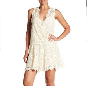 Free People Ivory Lace Boho Chic Sleeveless